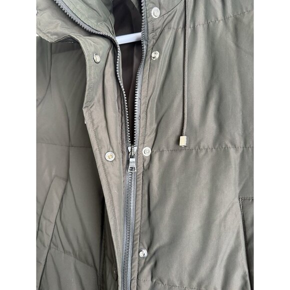 Banana Republic Puffer Coat Womens XS Extra Small‎ Olive Green Down Fill - Picture 6 of 12